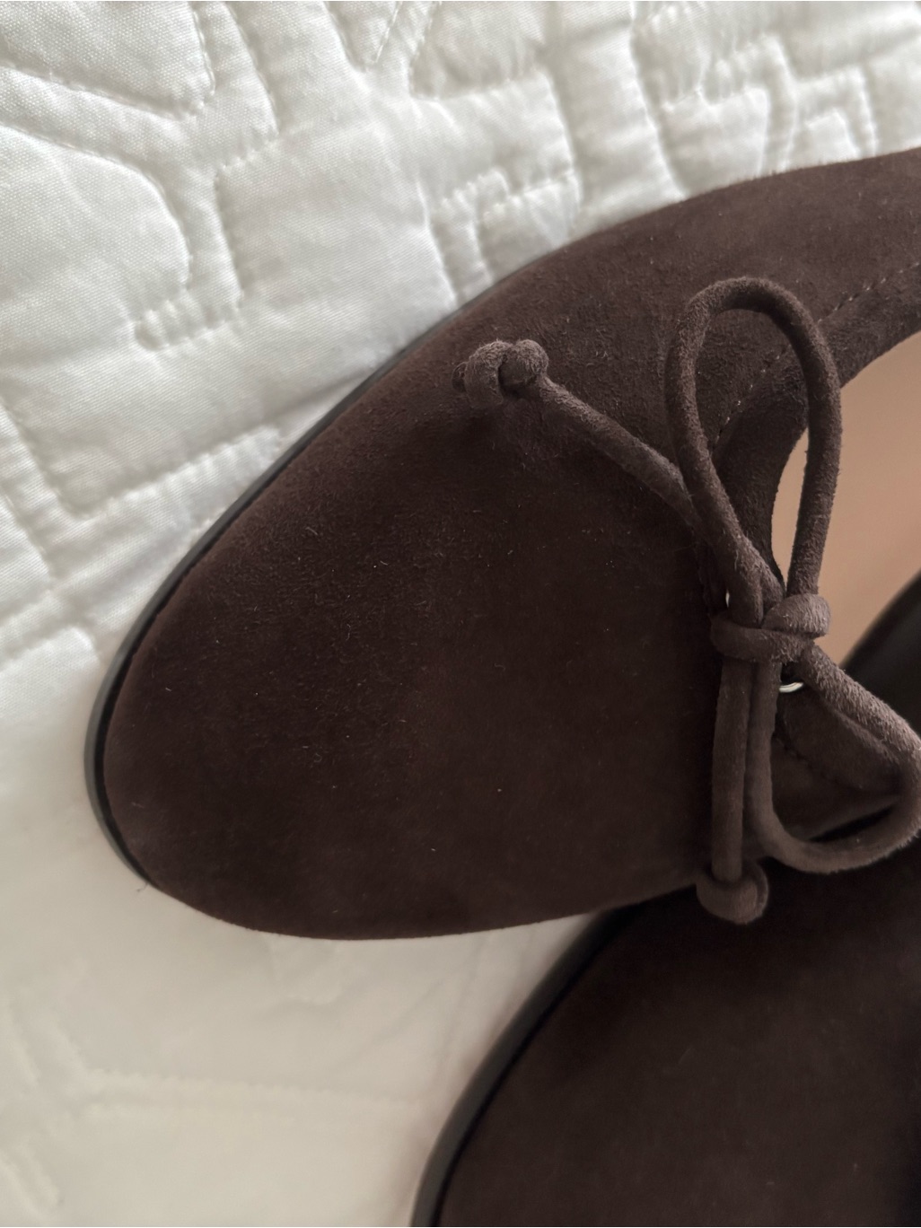 Loeffler Randall Noelle Brown Suede Bow Ballet Flats. — image 5 of 8